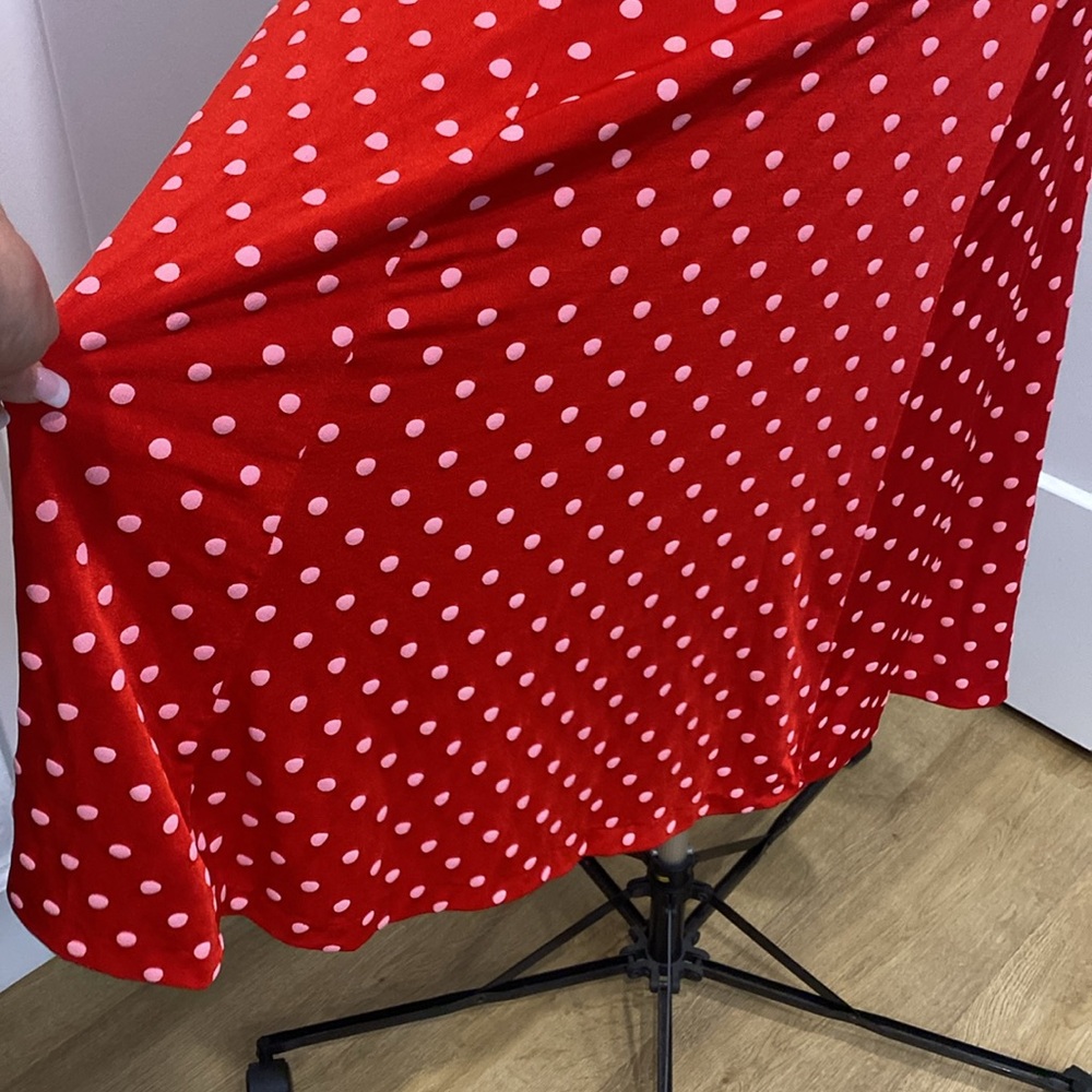 ALEXIA ADMOR Red and White Polka Dot Halter Dress |Size Medium - Picture 3 of 12